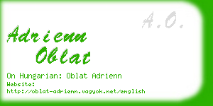 adrienn oblat business card